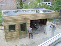 Reportages: De opbouw van een tuinhuisje.
