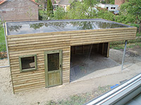 Reportages: De opbouw van een tuinhuisje.
