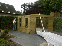 De opbouw van een bijzonder tuinhuis