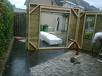 De opbouw van een bijzonder tuinhuis